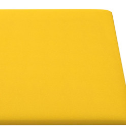 Panneaux muraux 12 pcs Jaune 30x30 cm Velours 1,08 m²