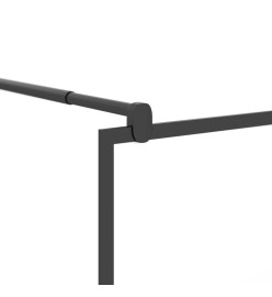 Paroi de douche 100x195 cm Verre ESG dépoli Noir