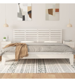 Tête de lit murale Blanc 186x3x63 cm Bois massif de pin