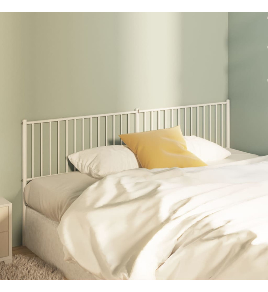 Tête de lit métal blanc 200 cm Tête de lit métal blanc 200 cm