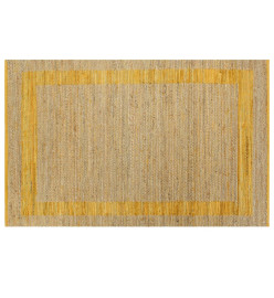 Tapis fait à la main Jute Jaune 80x160 cm