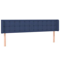 Tête de lit à LED Bleu 163x16x78/88 cm Tissu