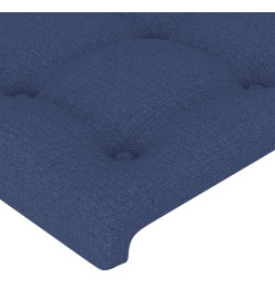 Tête de lit à LED Bleu 163x16x78/88 cm Tissu