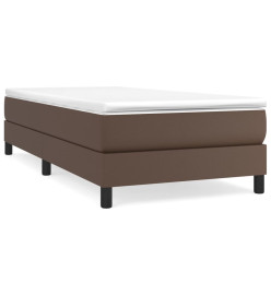Lit à sommier tapissier avec matelas Marron 100x200 cm