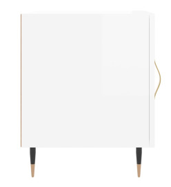 Tables de chevet 2 pcs blanc brillant 40x40x50 cm