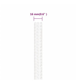 Corde de bateau Blanc complet 16 mm 100 m Polypropylène