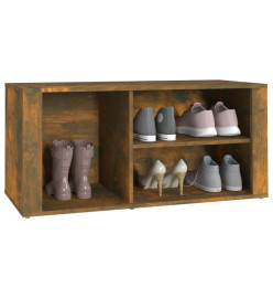 Armoire à chaussures Chêne fumé 100x35x45 cm Bois d'ingénierie