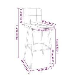 Tabouret de bar Marron clair Similicuir