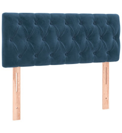 Lit à sommier tapissier avec matelas Bleu foncé 100x200 cm