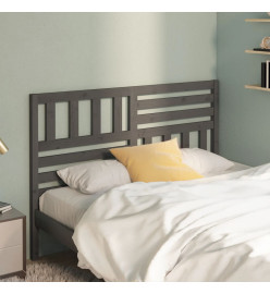 Tête de lit Gris 141x4x100 cm Bois massif de pin