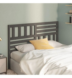 Tête de lit Gris 141x4x100 cm Bois massif de pin