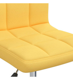 Chaises pivotantes à manger lot de 2 jaune moutarde tissu