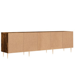 Meuble TV chêne fumé 150x30x44,5 cm bois d'ingénierie