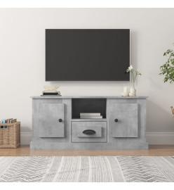 Meuble TV gris béton 100x35,5x45 cm bois d'ingénierie