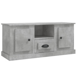 Meuble TV gris béton 100x35,5x45 cm bois d'ingénierie