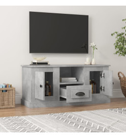 Meuble TV gris béton 100x35,5x45 cm bois d'ingénierie