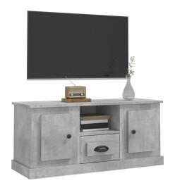 Meuble TV gris béton 100x35,5x45 cm bois d'ingénierie