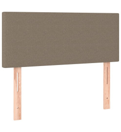 Lit à sommier tapissier avec matelas Taupe 90x190 cm Tissu