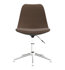 Chaise pivotante de bureau Marron Tissu