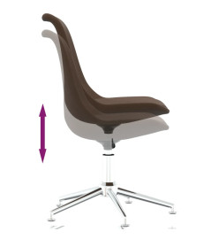 Chaise pivotante de bureau Marron Tissu