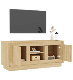 Meuble TV chêne sonoma 102x35x45 cm bois d'ingénierie