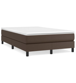 Lit à sommier tapissier avec matelas Marron 120x200 cm
