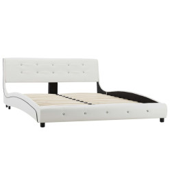 Cadre de lit Blanc Similicuir 140 x 200 cm
