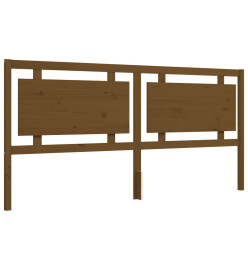 Cadre de lit et tête de lit marron miel Super King bois massif