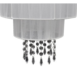 Lustre plafonnier contemporain suspension cristal blanc