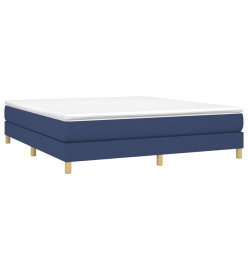 Lit à sommier tapissier avec matelas Bleu 160x200 cm Tissu