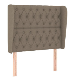 Tête de lit avec oreilles Taupe 93x23x118/128 cm Tissu