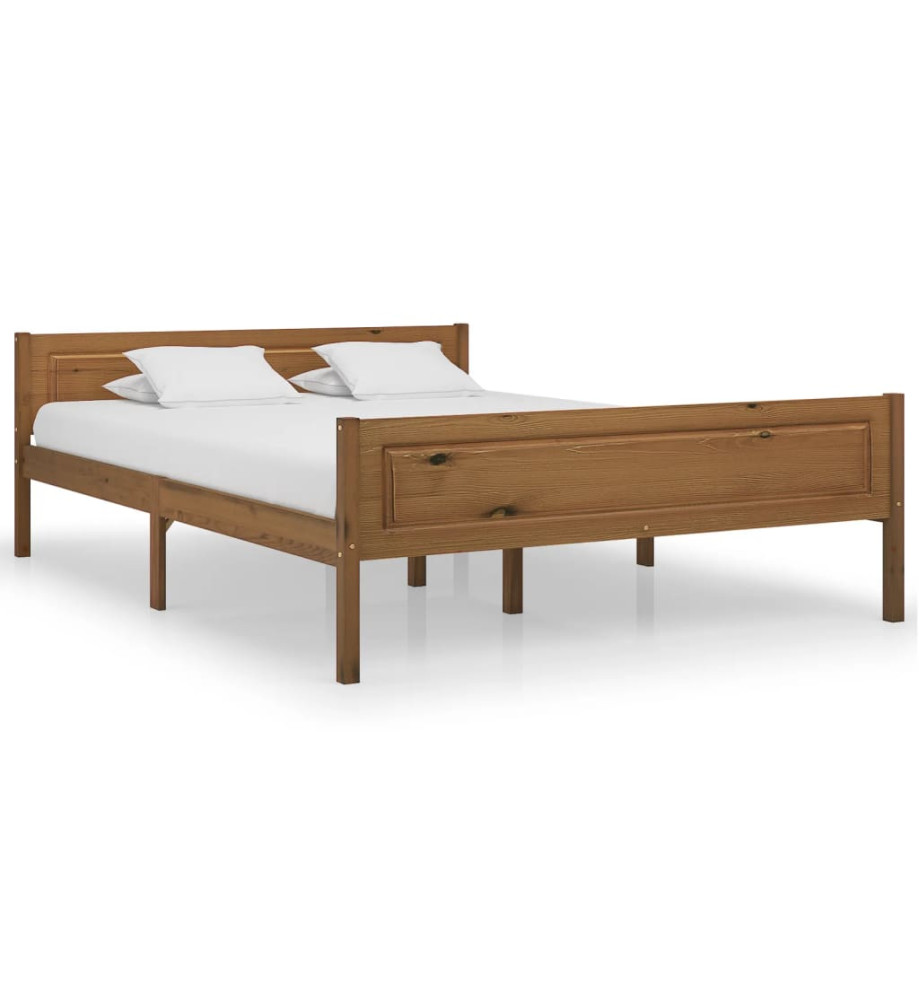 Cadre de lit Bois de pin massif Marron miel 120x200 cm Cadre de lit Bois de pin massif Marron miel 120x200 cm