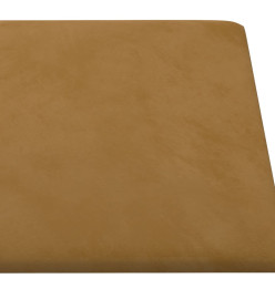 Panneaux muraux 12 pcs Marron 90x15 cm Velours 1,62 m²