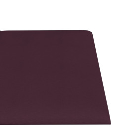 Panneaux muraux 12 pcs Violet 30x15 cm Tissu 0,54 m²