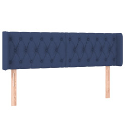 Tête de lit à LED Bleu 163x16x78/88 cm Tissu