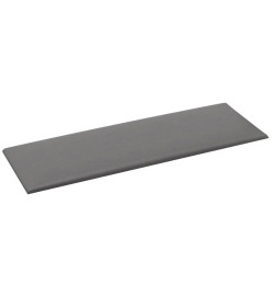 Panneaux muraux 12 pcs Gris 90x30 cm Similicuir 3,24 m²