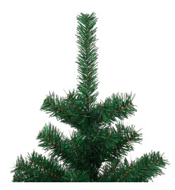 Arbre de Noël hélicoïdal pré-éclairé avec pot vert 120 cm PVC