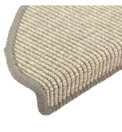 Tapis d'escalier auto-adhésifs 15 pcs Argenté 65x21x4 cm