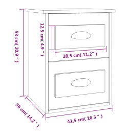 Table de chevet murale chêne sonoma 41,5x36x53 cm