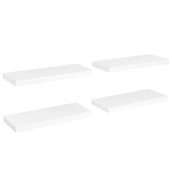 Étagères murales flottantes 4 pcs blanc 60x23,5x3,8 cm MDF