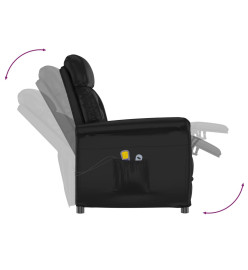 Fauteuil électrique de massage Noir Similicuir