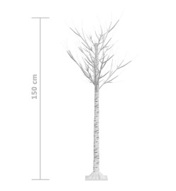 Sapin de Noël 140 LED blanc froid Saule 1,5 m Int/Ext