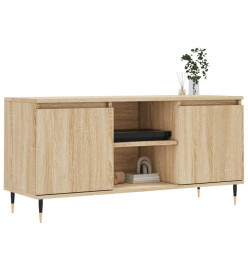 Meuble TV chêne sonoma 104x35x50 cm bois d'ingénierie