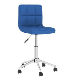 Chaise pivotante de bureau Bleu Tissu