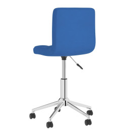 Chaise pivotante de bureau Bleu Tissu