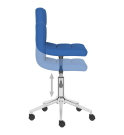 Chaise pivotante de bureau Bleu Tissu