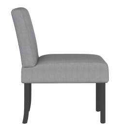 Fauteuil sans accoudoirs gris clair tissu