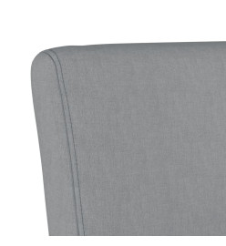 Fauteuil sans accoudoirs gris clair tissu