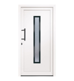 Porte d'entrée Blanc 108x208 cm PVC