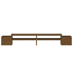 Support de moniteur Marron miel 100x27,5x15 cm Bois pin solide